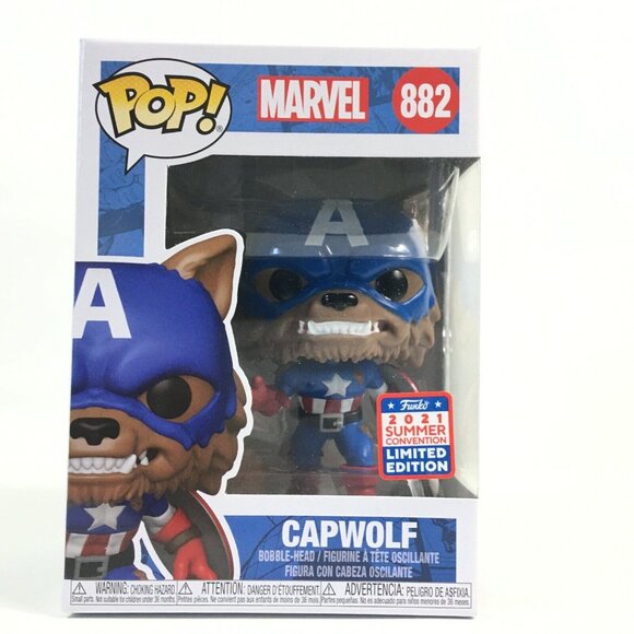 Funko Pop Marvel Capwolf 882 Funkon SDCC 2021 Summer Convention Exclusive - Picture 4 of 7